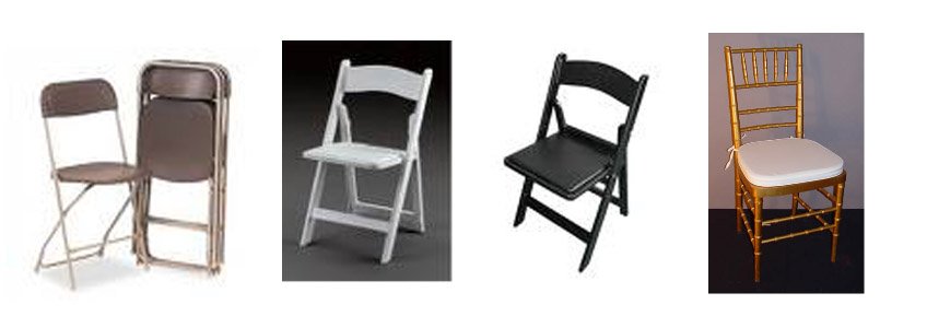 Rental Chairs are available for every event and budget.
